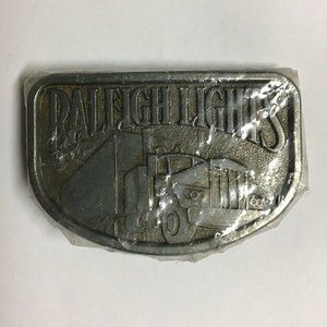 Vintage Raleigh Lights Tobacco Trucker Belt Buckle